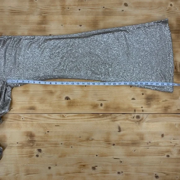 Free People The Minx Sequin Flare Pants in Champagne Sz 6 - Picture 11 of 12